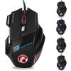 Gaming Mouse Wired - 7200 DPI, Candywe 7 Colors LED Backlight Computer Gaming Mice with 7 Buttons, 4 Adjustable DPI, Erg